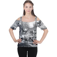 Holstein Fresian Cows Fresian Cows Cutout Shoulder Tee