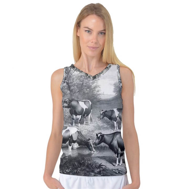 Holstein Fresian Cows Fresian Cows Women s Basketball Tank Top