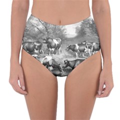 Holstein Fresian Cows Fresian Cows Reversible High-waist Bikini Bottoms by Celenk