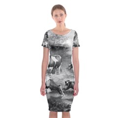 Holstein Fresian Cows Fresian Cows Classic Short Sleeve Midi Dress by Celenk