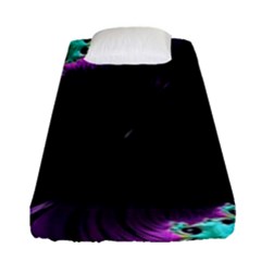 Fractals Spirals Black Colorful Fitted Sheet (single Size) by Celenk