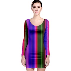 Abstract Background Pattern Textile 4 Long Sleeve Bodycon Dress by Celenk