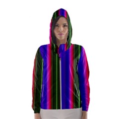 Abstract Background Pattern Textile 4 Hooded Wind Breaker (women) by Celenk