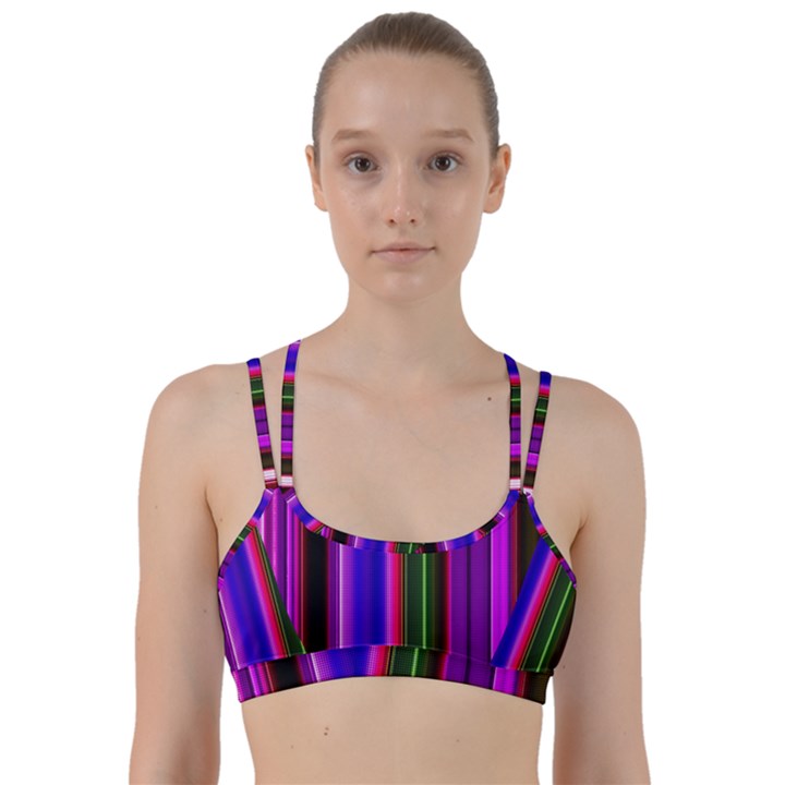 Abstract Background Pattern Textile 4 Line Them Up Sports Bra