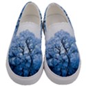 Nature Inspiration Trees Blue Men s Canvas Slip Ons View1