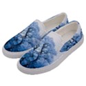 Nature Inspiration Trees Blue Men s Canvas Slip Ons View2