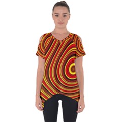 Fractal Art Mathematics Generated Cut Out Side Drop Tee by Celenk