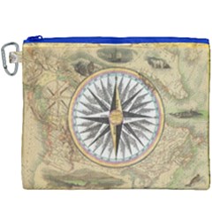 Map Vintage Nautical Collage Canvas Cosmetic Bag (xxxl)