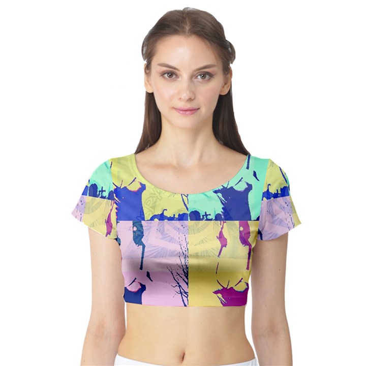 Girlfriend  Respect her   Short Sleeve Crop Top