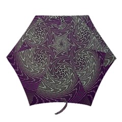 Graphic Abstract Lines Wave Art Mini Folding Umbrellas by Celenk