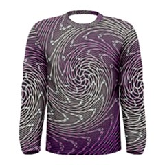 Graphic Abstract Lines Wave Art Men s Long Sleeve Tee by Celenk