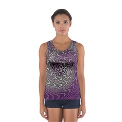 Graphic Abstract Lines Wave Art Sport Tank Top  by Celenk