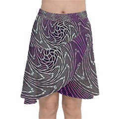 Graphic Abstract Lines Wave Art Chiffon Wrap by Celenk