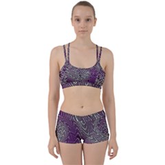 Graphic Abstract Lines Wave Art Women s Sports Set by Celenk