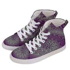 Graphic Abstract Lines Wave Art Men s Hi-top Skate Sneakers by Celenk