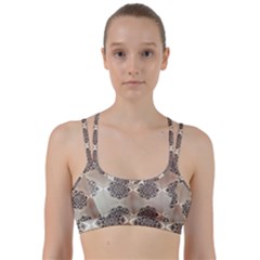 Flower Pattern Pattern Art Line Them Up Sports Bra by Celenk