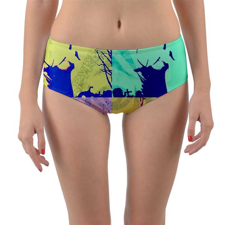 Girlfriend  Respect her   Reversible Mid-Waist Bikini Bottoms