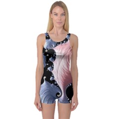 Fractal Art Design Fantasy Science One Piece Boyleg Swimsuit by Celenk