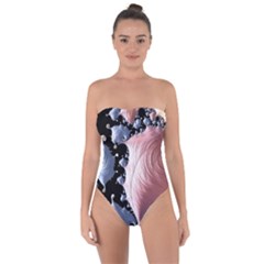 Fractal Art Design Fantasy Science Tie Back One Piece Swimsuit by Celenk