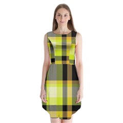 Tartan Abstract Background Pattern Textile 5 Sleeveless Chiffon Dress   by Celenk