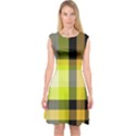 Tartan Abstract Background Pattern Textile 5 Capsleeve Midi Dress View1