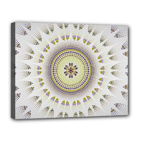 Mandala Fractal Decorative Canvas 14  X 11  by Celenk