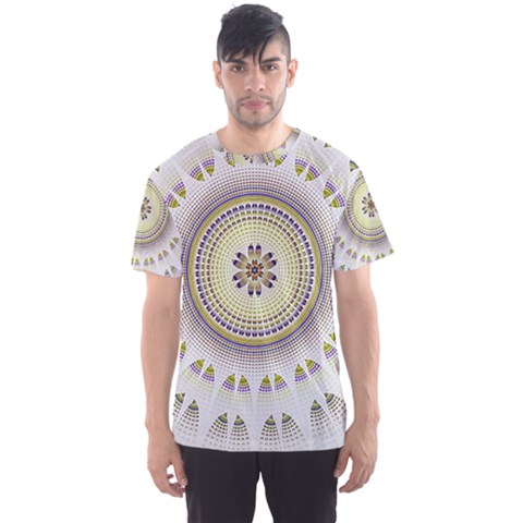 Mandala Fractal Decorative Men s Sports Mesh Tee by Celenk