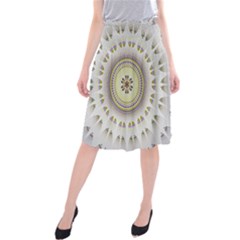 Mandala Fractal Decorative Midi Beach Skirt by Celenk