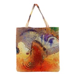 Dirty Dirt Image Spiral Wave Grocery Tote Bag by Celenk