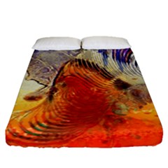 Dirty Dirt Image Spiral Wave Fitted Sheet (queen Size) by Celenk