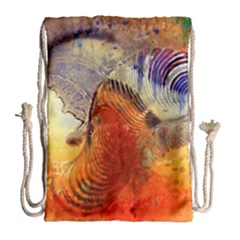 Dirty Dirt Image Spiral Wave Drawstring Bag (large) by Celenk