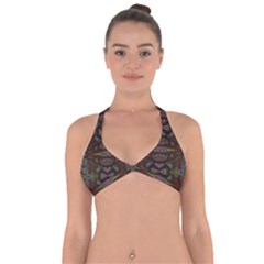 Pattern Abstract Art Decoration Halter Neck Bikini Top