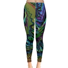 Fractal Art Background Image Leggings  by Celenk