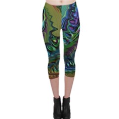 Fractal Art Background Image Capri Leggings  by Celenk