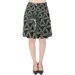 Batik Traditional Heritage Indonesia Velvet High Waist Skirt by Celenk