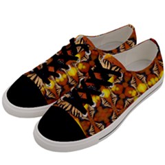 Dancing Butterfly Kaleidoscope Men s Low Top Canvas Sneakers by Celenk