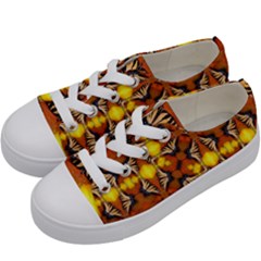 Dancing Butterfly Kaleidoscope Kids  Low Top Canvas Sneakers by Celenk