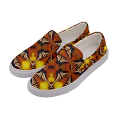 Dancing Butterfly Kaleidoscope Women s Canvas Slip Ons by Celenk