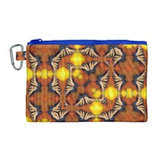 Dancing Butterfly Kaleidoscope Canvas Cosmetic Bag (large) by Celenk