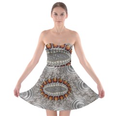 Fractal Fantasy Design Imagination Strapless Bra Top Dress by Celenk