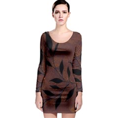 Texture Pattern Background Long Sleeve Bodycon Dress