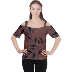 Texture Pattern Background Cutout Shoulder Tee