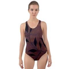 Texture Pattern Background Cut-out Back One Piece Swimsuit by Celenk