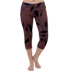 Texture Pattern Background Capri Yoga Leggings