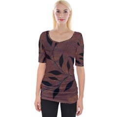 Texture Pattern Background Wide Neckline Tee