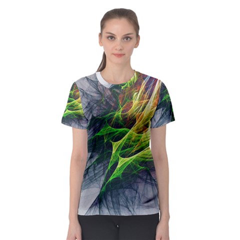 Fractal Art Paint Pattern Texture Women s Sport Mesh Tee by Celenk