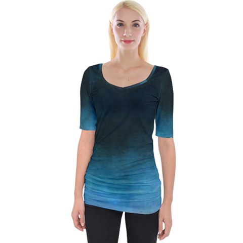 Ombre Wide Neckline Tee by ValentinaDesign