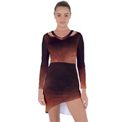 Ombre Asymmetric Cut-out Shift Dress by ValentinaDesign