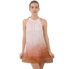 Ombre Halter Tie Back Chiffon Dress by ValentinaDesign