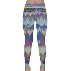 Zig Zag Boats Classic Yoga Leggings by CosmicEsoteric